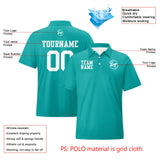 Custom Green White Football Polo Shirts  Add Your Unique Logo/Name/Number