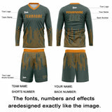 Custom Green Orange Basketball Soccer Football Shooting Long T-Shirt for Adults and Kids