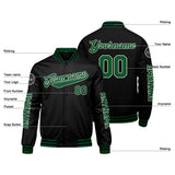 Custom Green Black Varsity Jackets for Men Women Youth Personalized Letterman Jackets