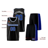 Custom Black-Royal Basketball Jersey for Men Women Adult Youth Stitched Name Number Logo