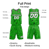 Custom Green Basketball Jersey Uniform Suit Printed Your Logo Name Number