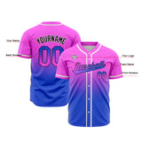 Custom Gradient Baseball Jerseys Personalized Name Number Logo