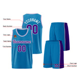 Custom Blue-Purple Basketball Jersey for Men Women Adult Youth Stitched Name Number Logo
