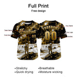 Custom Earthy Yellow Baseball Jersey Print Personalized Name, Number and Logo