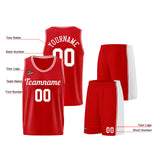 Custom Red White Basketball Jersey for Men Women Adult Youth Stitched Name Number Logo