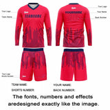 Custom Rose Red Dark Blue Basketball Soccer Football Shooting Long T-Shirt for Adults and Kids