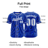 Custom Blue Button Down Baseball Jersey for Men Women Adult Youth Print Name Number Logo