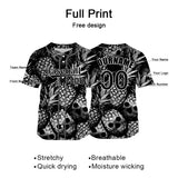 Custom Gray Baseball Jersey Print Personalized Name, Number and Logo