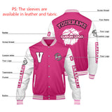 Custom Pink White Varsity Jackets for Men Women Youth Personalized Letterman Jackets