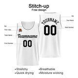 Custom Basketball Jersey White-Black