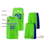 Custom Neon Green-Royal Basketball Jersey for Men Women Adult Youth Stitched Name Number Logo