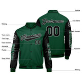 Custom Green Black Varsity Jackets for Men Women Youth Personalized Letterman Jackets