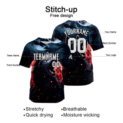 Custom Blood Moon Wolf Baseball Uniforms High-Quality for Adult Kids Optimized for Performance