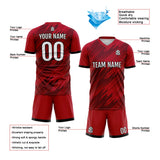 Custom Red Uniform Jersey Kids Adults Personalized Set Jersey Shirt