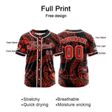 Custom Red Button Down Baseball Jersey for Men Women Adult Youth Print Name Number Logo