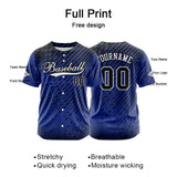 Custom Blue Button Down Baseball Jersey for Men Women Adult Youth Print Name Number Logo