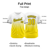 Custom Full Print Design  Baseball Jersey Yellow