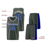 Custom Dark Gray-Royal Basketball Jersey for Men Women Adult Youth Stitched Name Number Logo