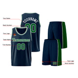 Custom Dark Blue-Green Basketball Jersey for Men Women Adult Youth Stitched Name Number Logo