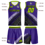 Custom Purple Green Basketball Jersey Uniform Suit Printed Your Logo Name Number