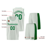 Custom Gray-Green Basketball Jersey for Men Women Adult Youth Stitched Name Number Logo