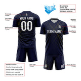 Custom Soccer Uniform Jersey Kids Adults Personalized Set Jersey Navy&Yellow Line