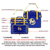 Custom Blue Yellow Double Layer Insulated Cooler Bag - 600D Oxford Waterproof Picnic Tote for Camping, Hiking & BBQ - Large Capacity Thermal Lunch Bag