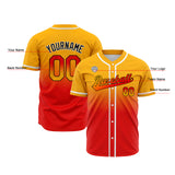 Custom Gradient Baseball Jerseys Personalized Name Number Logo