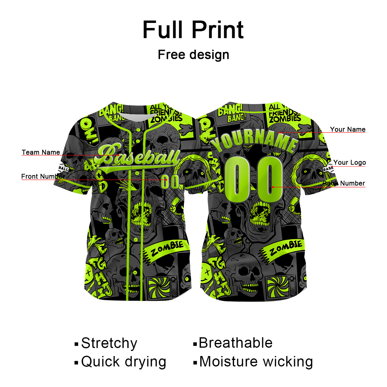 Custom Gray Baseball Jersey Print Personalized Name, Number and Logo