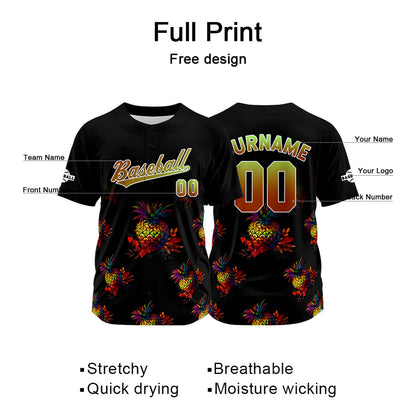 Custom Orange Baseball Jersey Print Personalized Name, Number and Logo