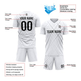 Custom Soccer Uniform Jersey Kids Adults Personalized Set Jersey White&Black Line