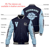 Custom Navy Lion Blue Varsity Jackets for Men Women Youth Personalized Letterman Jackets