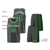 Custom Dark Gray-Green Basketball Jersey for Men Women Adult Youth Stitched Name Number Logo