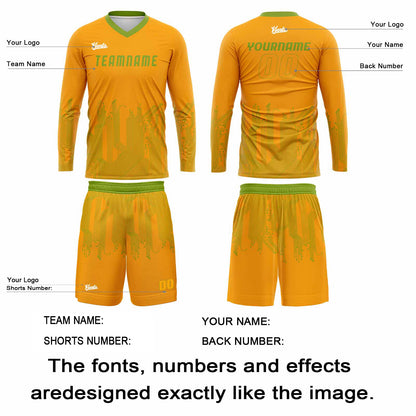 Custom Orange Green Basketball Soccer Football Shooting Long T-Shirt for Adults and Kids