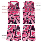 Custom Pink Basketball Jersey Uniform Suit Printed Your Logo Name Number