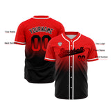 Custom Gradient Baseball Jerseys Personalized Name Number Logo