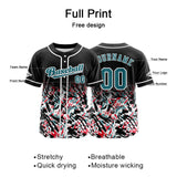 Custom Black Button Down Baseball Jersey for Men Women Adult Youth Print Name Number Logo