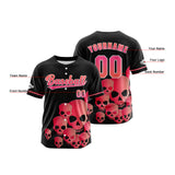 Custom Black Pink Button Down Baseball Jersey for Men Women Adult Youth Print Name Number Logo