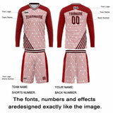 Custom Red Basketball Soccer Football Shooting Long T-Shirt for Adults and Kids