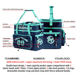 Portable Double Layer Cooler Bag - Waterproof Insulated Picnic Tote for Camping & Family Outings Blue Cyan