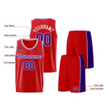 Custom Red Purple Basketball Jersey for Men Women Adult Youth Stitched Name Number Logo