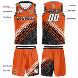 Custom Orange Basketball Jersey Uniform Suit Printed Your Logo Name Number
