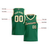 Custom Green Cream Basketball Jersey for Men Women Adult Youth Stitched Name Number Logo