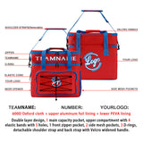 Portable Double Layer Cooler Bag - Waterproof Insulated Picnic Tote for Camping & Family Outings Red Blue