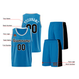 Custom Blue-Black Basketball Jersey for Men Women Adult Youth Stitched Name Number Logo