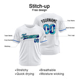 Custom White Baseball Jersey Stitched Design Personalized Hip Hop Baseball Shirts