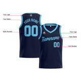 Custom Navy Light Blue Basketball Jersey for Men Women Adult Youth Stitched Name Number Logo