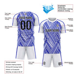 Custom Soccer Uniform Jersey Kids Adults Personalized Set Jersey Royal&White