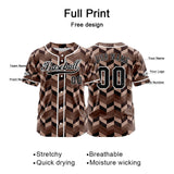 Custom Brown Button Down Baseball Jersey for Men Women Adult Youth Print Name Number Logo
