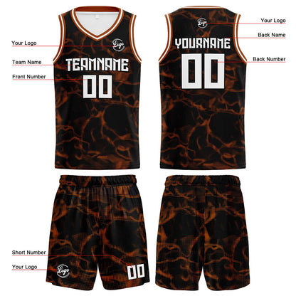 Custom Black Brown Basketball Jersey Uniform Suit Printed Your Logo Name Number